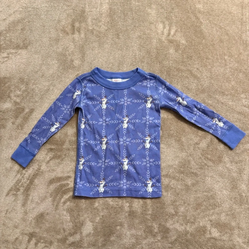 Hanna Andersson Disney Frozen Olaf Organic Cotton Pajamas Set Blue 2T 85cm